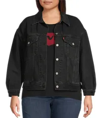 リーバイス レディース アウター コート プラスサイズ デニム ジャケット LevisR Plus Size 90s Denim Trucker Jacket Road Less Traveled デニム