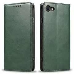 【在庫処分】ケース 第2世代 第3世代 iphone8/7 ケース 手帳型 スマホケース 携帯カバー SE PUレザー カード収納ケース マグネット式 スタンド機能アイフォンse 4.7インチ対応 360度保護 PinLiSheng iPhone (ダークグリ