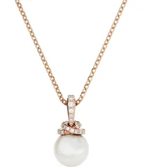 スワロフスキー レディース アクセサリー ネックレス・チョーカー レース Swarovski Originally Pearl Short Crystal Pendant Necklace Rose Gold ゴールド