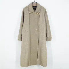 MADUSON レディース 9分袖 ロングウールコート ベージュ (HU42043)