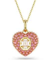 スワロフスキー レディース アクセサリー ネックレス・チョーカー レース Swarovski Hyperbola Pendant Octagon Cut Crystal Heart Necklace Pink ピンク