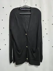 ブラック レディース 基本 カーディガン 100