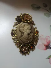 ヴィンテージ カメ ブローチ GOLD & アンティーク スタイル