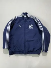 アディダス NEW YORK ヤンキース スタジャン キルティング ダウン ジャケット アウター 2XL