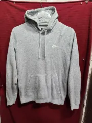 100 NIKE 起毛グレー フード Tシャツ /14