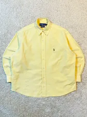 M-L ポロ ラルフローレン マルチポニー オックスフォード シャツ イエロー