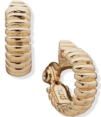 アンクライン レディース アクセサリー ピアス・イヤリング Anne Klein Omega Hoop Clip Earrings Gold ゴールドのサムネイル
