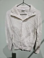 ユニクロ アイボリー ウール100% カーディガン