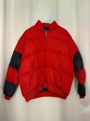 90's ポロラルフローレン ブロック パファー ジャケット B26