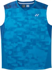 ヨネックス YONEX バドミントン  メンズゲームシャツ   ノースリーブ   10755 449 セルリアンブルー