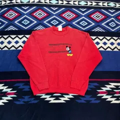 90s USA ヴィンテージ ミッキー刺繍 スウェットシャツ (実寸確認)