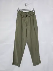 ザラ カーキ 季節の変わり目 밴딩 パンツ レディース 24インチ 0106