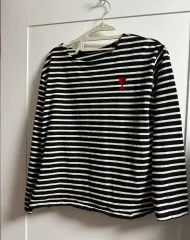 ハート ロゴ ストライプ スウェット