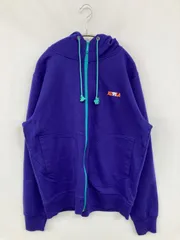 XLARGE エクストララージ パーカー L パープル 裏起毛 コットン 無地 ワンポイント ブランドロゴ ジップアップ 長袖