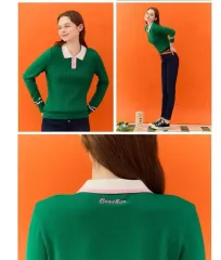 ベネトン(BENETTON) サワヤカグリーン ケーブル ポロシャツ XL