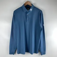 FootJoy フットジョイ スカイブルー ストライプ カラーTシャツ 長袖 L 260107