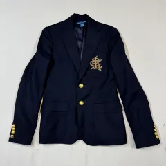 XS) POLO RALPH LAUREN ポロラルフローレン ゴールド 2 ボタン ブレーザー ジャケット