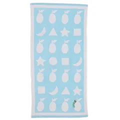 はらぺこあおむし バスタオル プリントコンパクトバスタオル シェイプ BLUE キャラクター