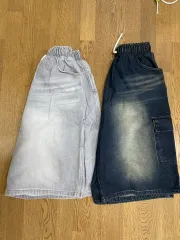 デニム カーゴ バミューダ パンツ 2 COLOR セット ノーブランド os