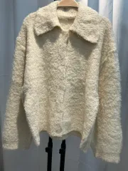 アイボリー ブークレ カーディガン