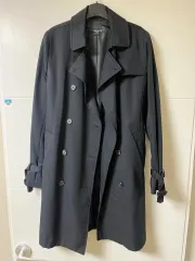NICE CLAUP 黒 トレンチコート