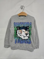 H&M グレー キッズ スパンコール 起毛 スウェット Tシャツ アニョ 5-6歳 1126