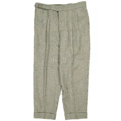 IGARASHI TROUSERS イガラシトラウザーズ 五十嵐トラウザーズ 日本製 GLEN PLAID WOOL SINGLE GURKHA TROUSER グレンチェック2プリーツグルカトラウザーズ ビスポーク品 BEIGE パンツ スラックス ボトムスのサムネイル