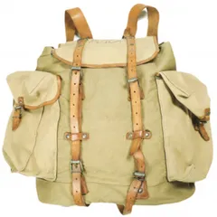 RRL ダブルアールエル イタリア製 CANVAS BAG PACK フィールドバックパック ベージュ/ブラウン Double RL リュック バッグ カバン g24697のサムネイル