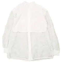 ADAM ET ROPE アダムエロペ 23SS サステナブル スタンドカラーメッシュシャツ GAH03320 Free WHITE 長袖 トップス g24615