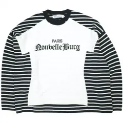 JUST AN IDEA x DAIRIKU ジャストアンアイデア ダイリク 25SS 別注 Docking Lettered Knit ドッキングレタードニット Free WHITE/NAVY セーター ボーダー オーバーサイズ EDIFICE トップスのサムネイル