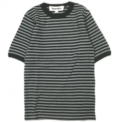 新品 Slopeslow スロープスロウ 日本製 Cotton Interlock Stripe Crew Neck Tee インターロックストライプTシャツ 1241005 S Black/Grey 半袖 ボーダー 定価31,900円 ユニセックス トップスのサムネイル