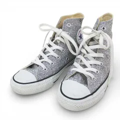 コンバース CONVERSE ハイカット スニーカー シルバーグリッター ラメ 23.5㎝ 1CL158のサムネイル