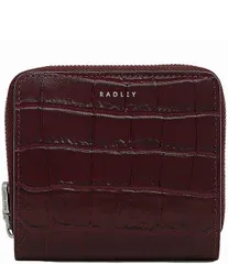 ラドリー ロンドン レディース アクセサリー 財布 レース Radley London Dukes Place Medium Crocodilembossed Bifold Wallet Dark Cherry