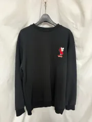 ミッキーマウス 刺繍 スウェット ブラック MLB