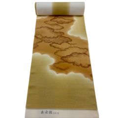伊と幸 正絹 反物 承華縮緬 波紋様 銀通し 小紋 未仕立て ちりめん 八
