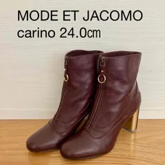 used 中古品 MODE ET JACOMO carino モードエジャコモカリーノ ショートブーツ 24.0㎝ ワインレッド レディース