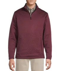 ダニエル クレミュ メンズ アウター ニット・セーター キルティング Cremieux Blue Label Quilted QuarterZipullover Wine Heather ヘザーのサムネイル