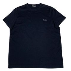 極美品〕モンクレール 四角刺繍ロゴ 黒 Tシャツ ブラック L 5S147 