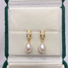 パールピアス淡水パール7.5-8.5mm　925シルバー真珠レディースピアス結婚記念　ハンドメイドアクセサリー