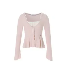 (新品/ピンク/セット) ノットユアローズ ライトブルー カーディガン セット