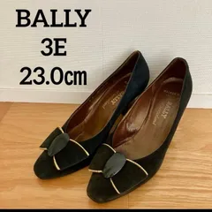 used 中古品 BALLY バリー ブラック スエード リボン パンプス 3E 23.0㎝ レディース