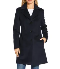 ダナキャラン レディース アウター ジャケット・ブルゾン ウール コート Donna Karan Wool Cashmere Blend Notch Collar Button Front Reefeのサムネイル
