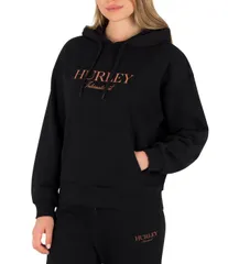 ハーレー レディース アウター パーカー・スウェット フリース Hurley Nostalgic Long Sleeve Fleece Hoodie Black ブラックのサムネイル