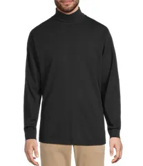 エルエルビーン メンズ アウター ニット・セータートルネック LLBean Carefree Unshrinkable Turtleneck Black ブラック