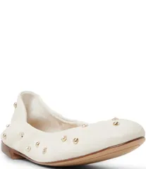 テッドベーカー レディース シューズ パンプス レザー Ted Baker London Lottie Studded Leather Ballet Flats Boneのサムネイル