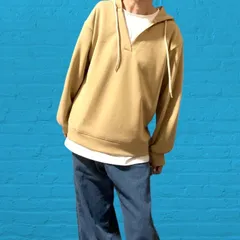 フード付きVネックパーカー