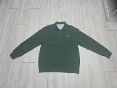 ラコステ ハーフジップ カラースウェットシャツ グリーン