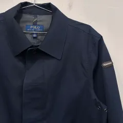 ポロ ラルフローレン 隠しボタンダウン ネイビー トレンチコート