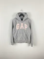 GAP ギャップ キッズ グレー フリース フーディー ジップアップ XXL (471)