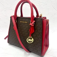 【未使用級】MICHAEL KORS/マイケルコース ハンドバッグ/ショルダーバッグ 2way PVC レッド/ブラウン レディース